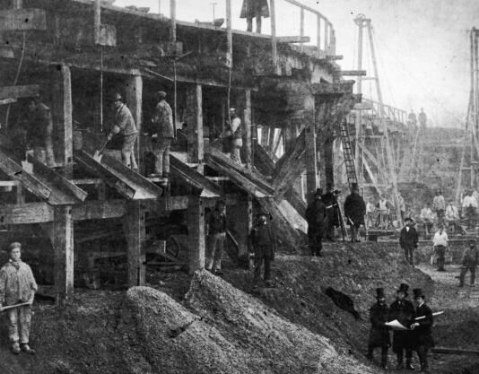 Канализация Чикаго в 19 веке